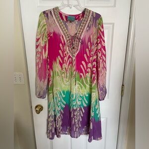 Taj by Sabrina Crippa silk beaded dress